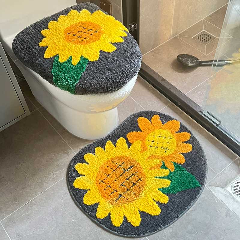 葡萄牙马桶地垫脚垫厕所家用罩长毛绒吸水出口普通防滑垫智能坐便