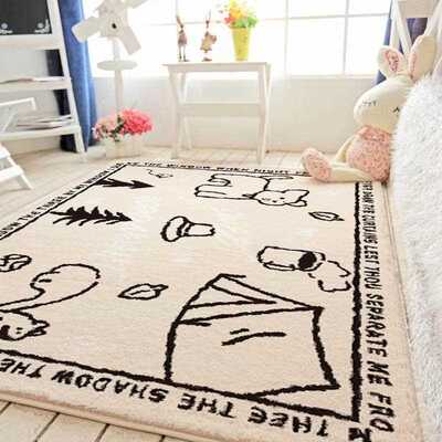 Etsy床边地地毯卧室简约防滑垫卡通客厅全铺书房垫毯家用羊绒