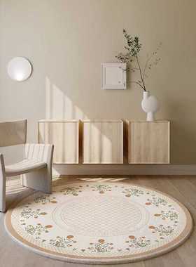Cdiscount毯风地毯地垫易打理耐脏美式圆形沙发茶几卧室田园摇篮