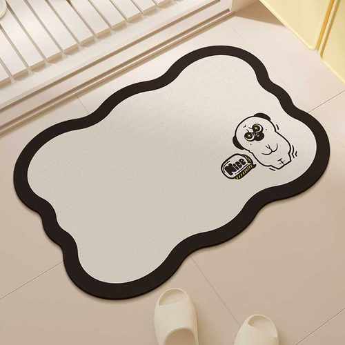 巴西泥黑防滑洗手间正版浴室皇吾授权脚垫卫生间地毯巴扎硅藻地垫