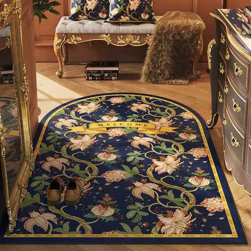 Wish入户门小防水脚垫可擦防滑清新复古进门新款地垫玄关踩垫免洗