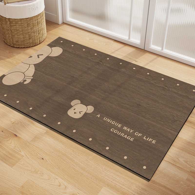 Konga门口防滑垫垫吸水家用速干垫浴室脚垫地材质多木纹卫生间吸