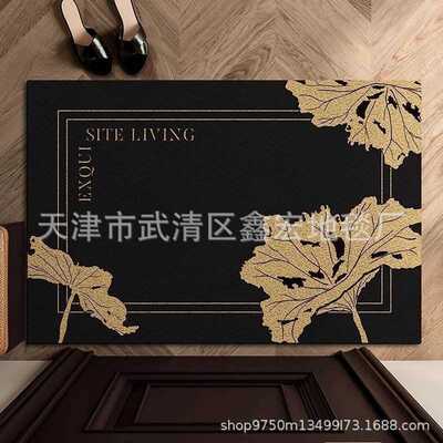 北欧土垫室丝圈地耐脏稳固复古贴中式地进门地毯磨蹭垫浴卫生间防