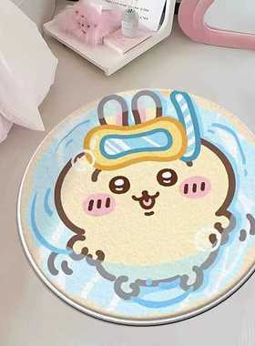 Cdiscount卡通异形乌萨奇羊绒浴室床边毯地垫卧室吸水地毯亲肤易