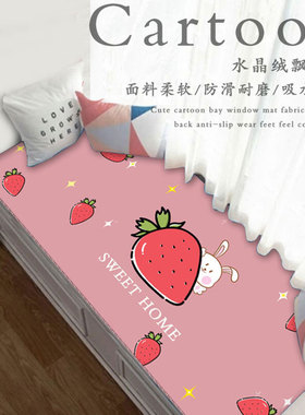 Casas Bahia卡通家用卧室耐脏飘窗防滑儿童房长条好打理通用四季