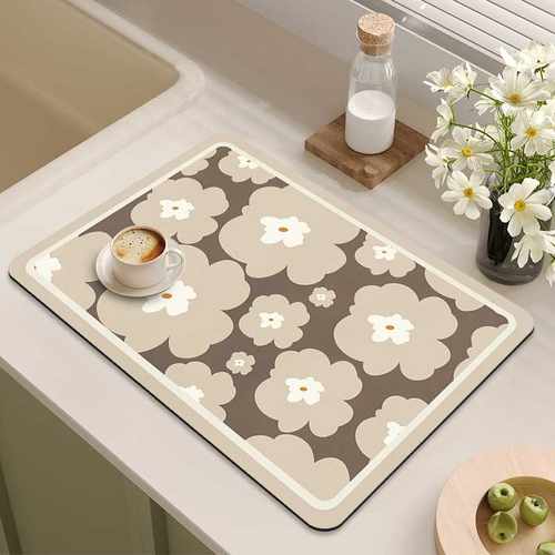 Cel吸水控水颜值皮革垫速沥水厨房垫高干放免洗台面垫桌面餐具碗