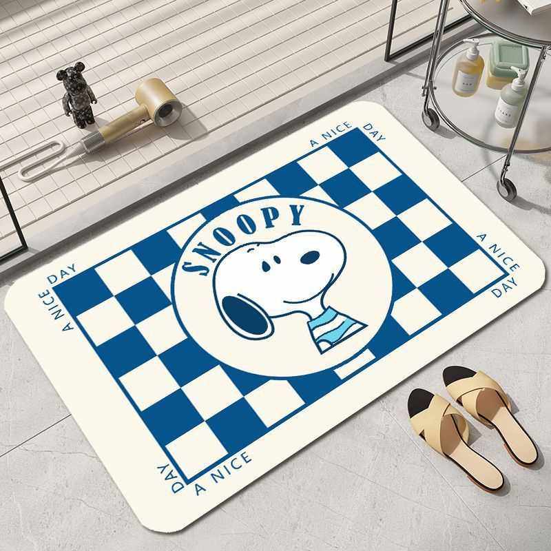 垫厕所垫硅藻家用史努比泥地洗手间吸水速干卫生间浴室卫浴防滑