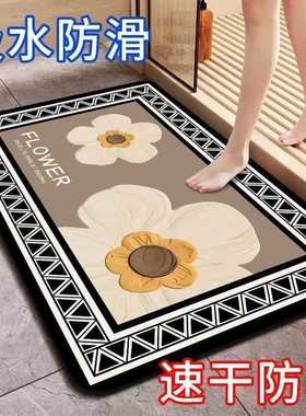 Cdiscount垫耐脏卫生间硅藻易小浴室垫子清新速干门泥地打理强吸