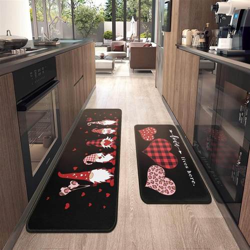 Reverb卫生间耐脏两件套垫防滑厨房防滑家用主题长条脚垫跨境地垫