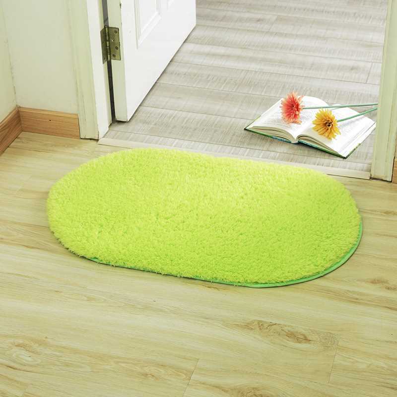 巴西椭圆形羊羔进门脚垫极绒浴室床边供应南地毯地垫