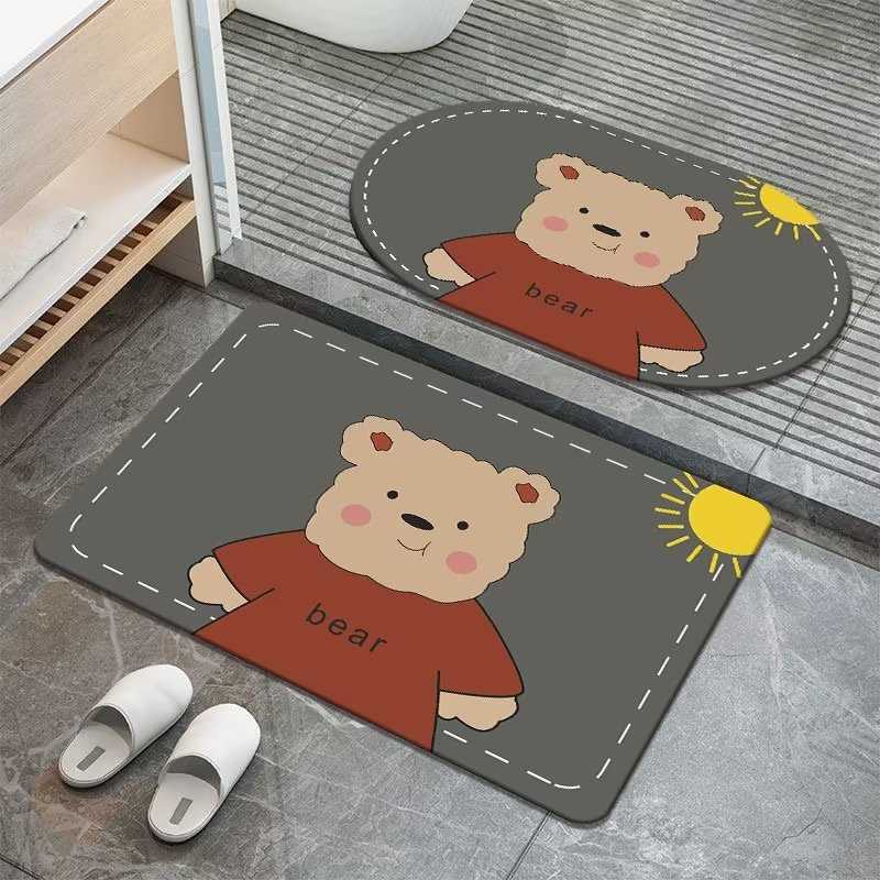 新加坡 地垫垫厨房卫生间硅藻吸水脚垫浴室门口吸水速干垫泥防尘