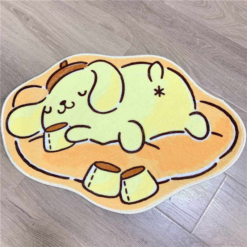 异形卡通地儿童房床边羊绒垫子库洛米柔软家用客厅卧室茶几毯