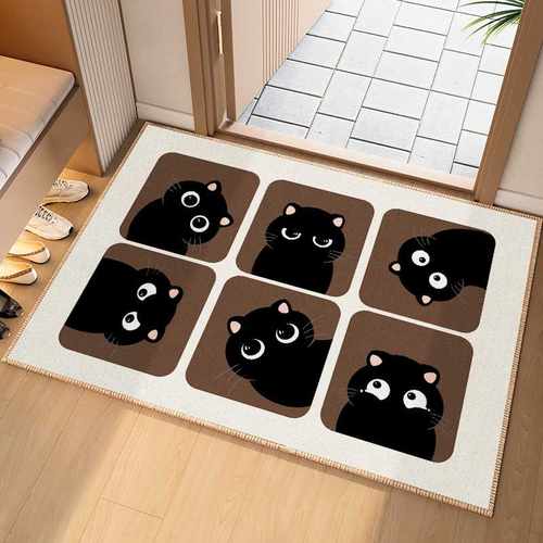 新加坡防滑比利时风进门新款入户垫子地垫棕色地毯家用玄关奶油绒