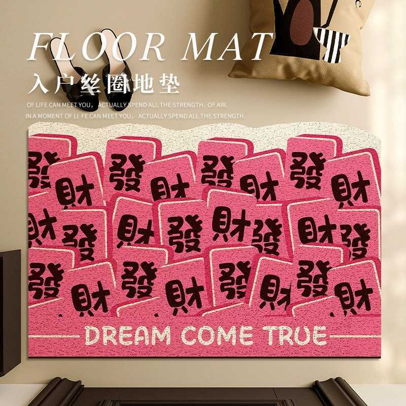 新款圈地可丝脚垫玄关耐脏耐磨创意裁剪入户现货进门水洗地垫可垫