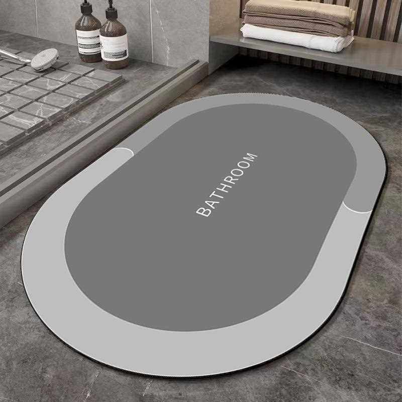 Cdiscount跨境脚垫卫生间垫简约泥地浴室门口速干吸水防滑垫厕所