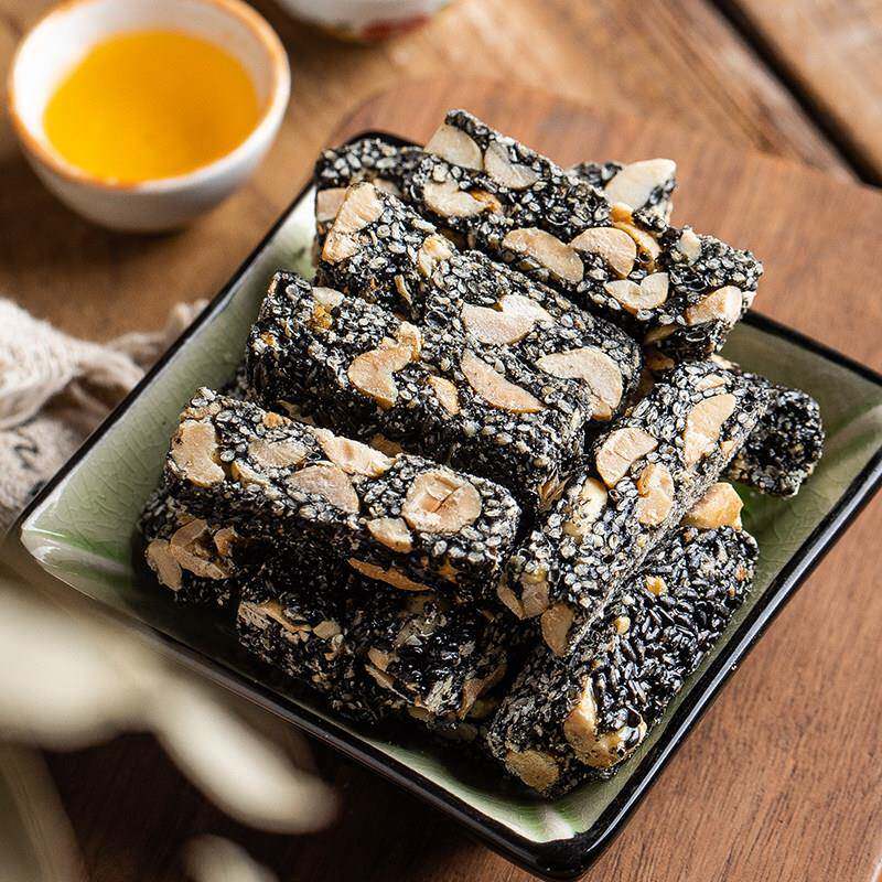 黑芝麻酥条花生酥咸甜脆正宗手工潮汕豆方原味老式传统糕点饼食