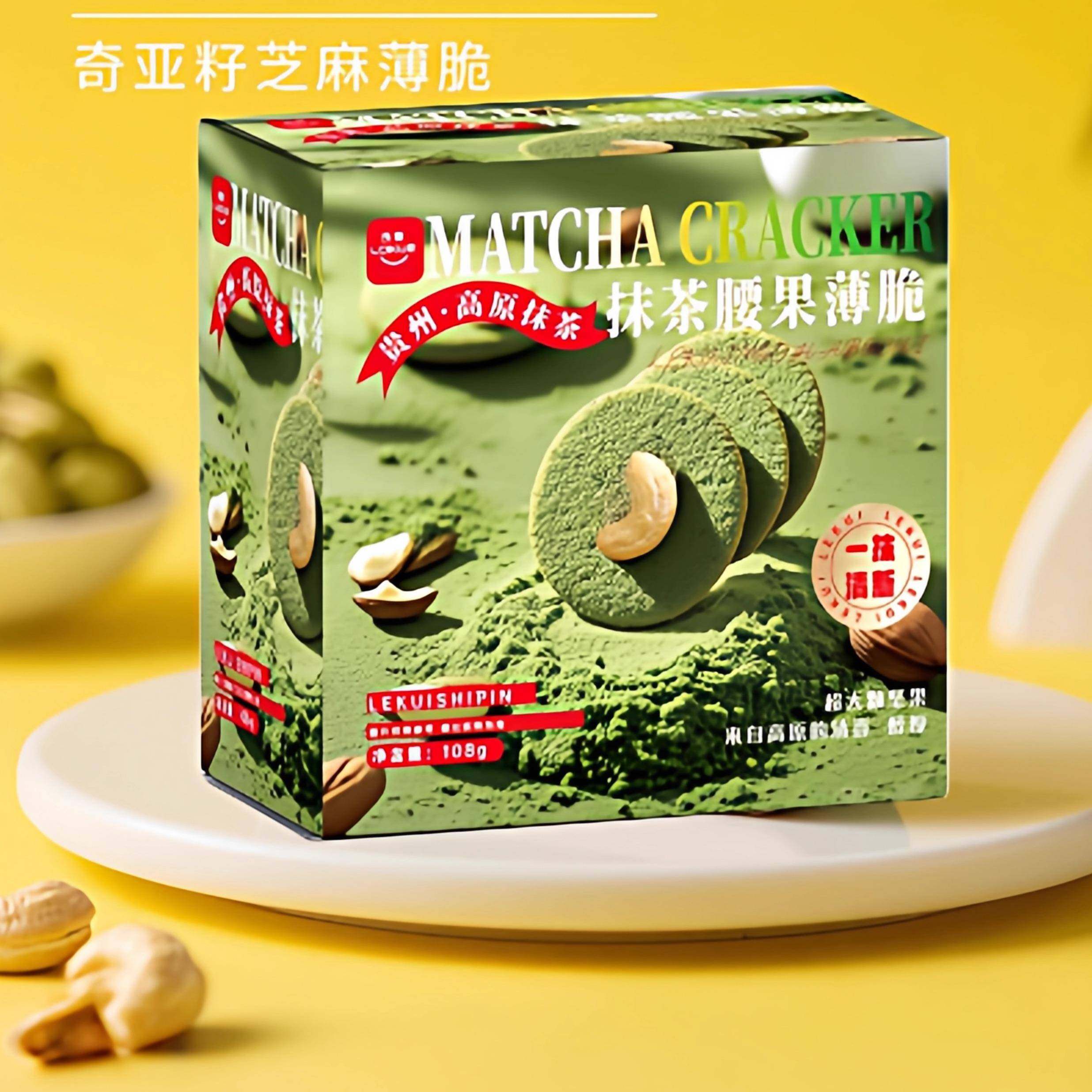 乐葵 贵州特产 抹茶腰果薄脆酥饼 独立包装贵阳小吃抹茶伴手礼