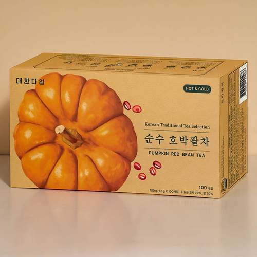 韩国南瓜红豆茶包正宗70%南瓜 30%红豆 健康南瓜茶大盒装100茶包
