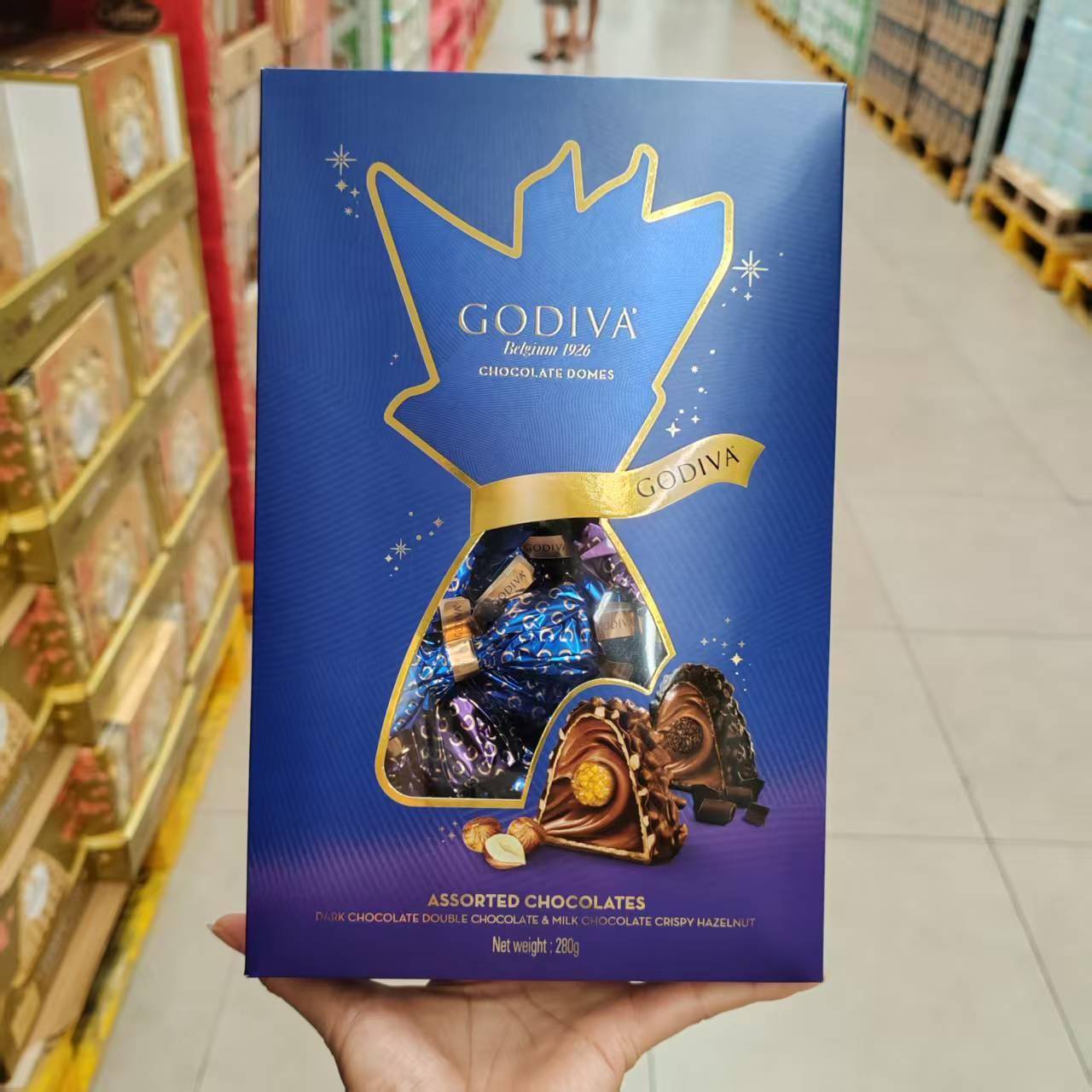 山姆代购歌帝梵臻粹巧克力制品精选装黑巧牛奶巧克力浓醇松脆柔滑