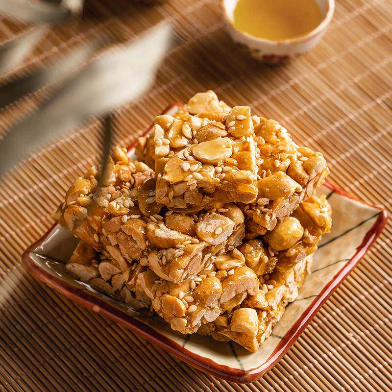 正宗手工花生酥糖花生豆方老式潮汕小吃零食传统点心芝麻糕点酥饼