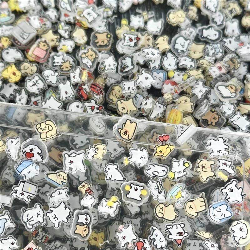 线条小狗亚克力片礼物卡通配饰挂件周边手工材料创意贴片迷你立牌