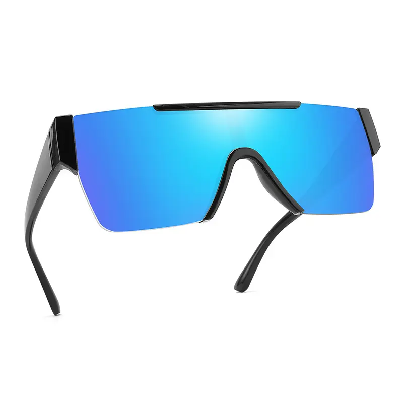 欧美一体片渐变水银太阳眼镜欧美个性潮流防风遮阳墨镜