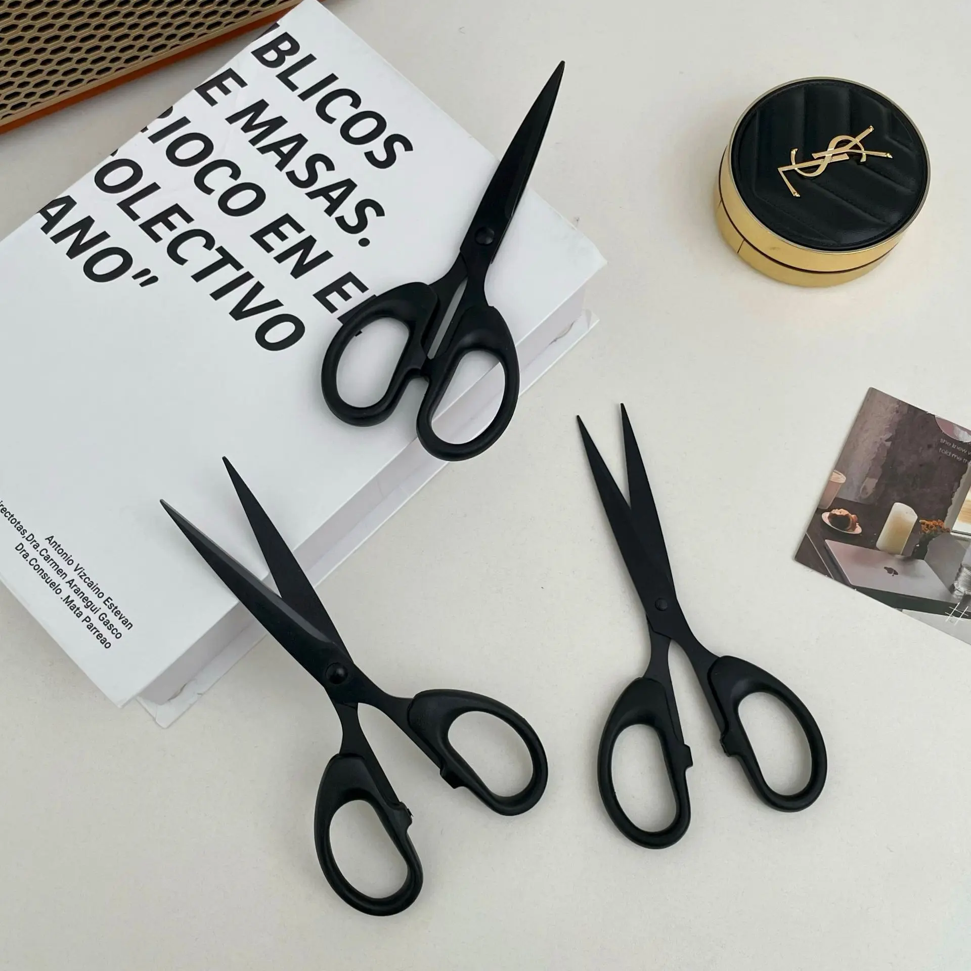 办公文具手工美工剪纸专用剪刀家用圆头不锈钢剪纸刀小剪刀剪线头