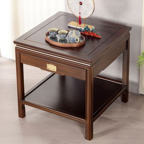 花梨色中式实木茶几沙发边几角几茶桌G小桌方桌鱼缸架奇石架子花