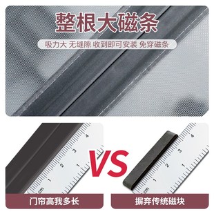 2025新款 夏季 防蚊纱门t磁吸家用卧室纱窗网隔断免打孔魔术贴自装