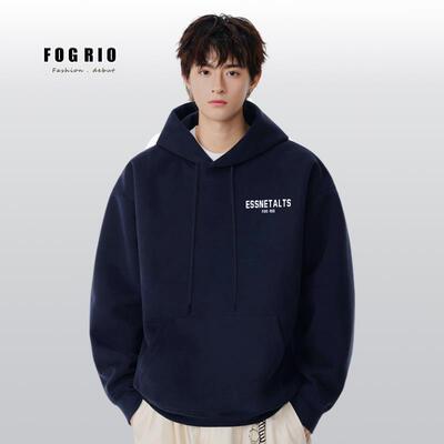 2025高街短款圆领连帽卫衣