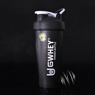 GWHEY 摇摇杯便携健身增肌蛋白摇粉杯刻度防漏塑料大容量运动水杯