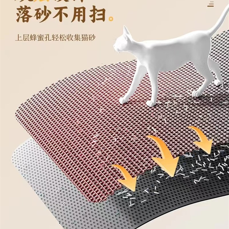 超大猫砂垫双层过滤防带出猫砂盆防外溅垫子宠物猫咪用品大全