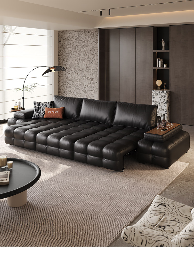 宜洛劳伦斯真皮沙发小户型电动沙发床意式极简多功能2025新款,住宅家具,功能沙发,淘宝优惠券,粉丝福利购,淘宝优惠卷