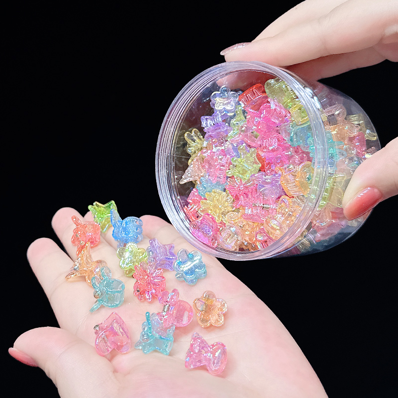 儿童彩色抓夹宝宝迷你小卡子女童甜美可爱超萌发夹碎发不伤发发卡