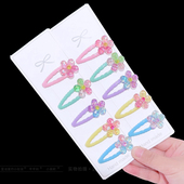 儿童渐变花朵发夹女童可爱bb夹侧边刘海夹亮闪闪发卡女孩甜美发饰