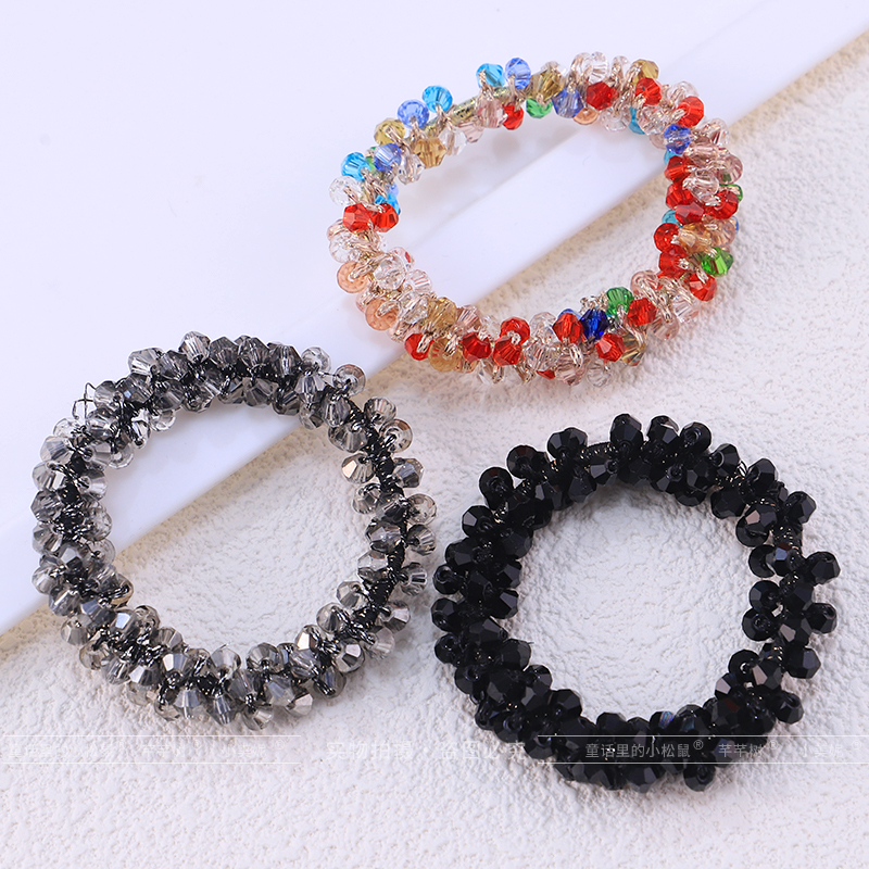 儿童网红水晶发圈不伤发透明发绳