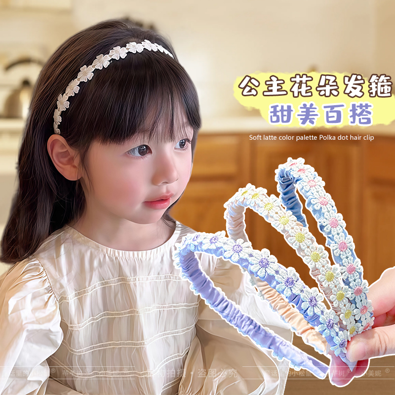 韩版儿童碎花发箍女童超仙发卡