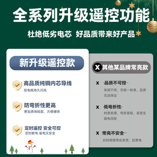 饰彩灯铜丝星星彩灯F串灯满天星绿植耶诞花环装 耶诞树灯具遥控装