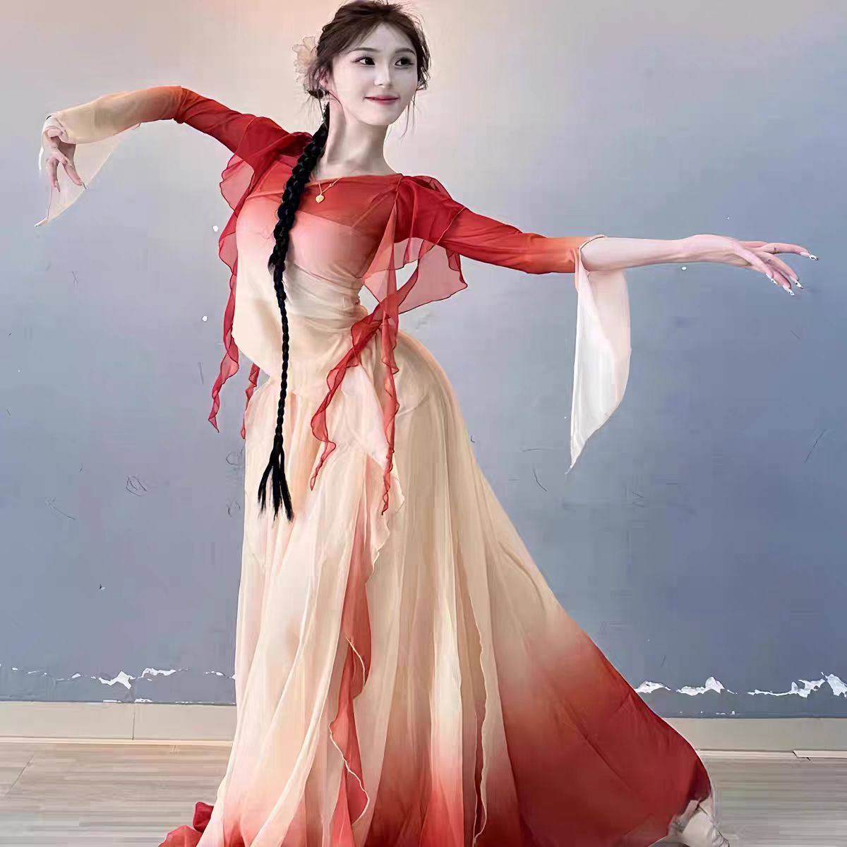 古典舞演出服纱衣中国舞