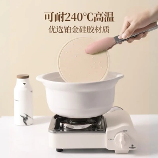 客厅双面杯垫餐桌垫 硅胶家用厨房圆形隔热垫耐高温加厚款