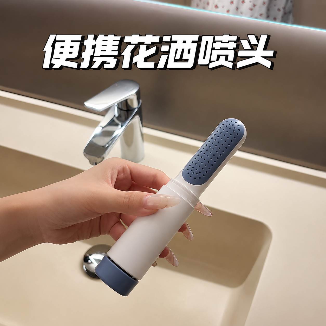 出门洗澡就靠它！旅行便携过滤花洒迷你伸缩莲蓬头酒店淋浴通用