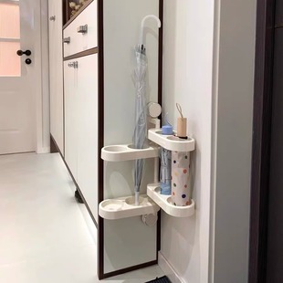 雨伞收纳入户门神器壁挂门后家用专用架子吸盘可旋转墙上置物架