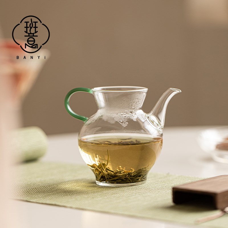 仿宋执壶玻璃壶泡绿茶专用壶公道杯泡茶壶耐热加厚U泡茶器泡绿茶
