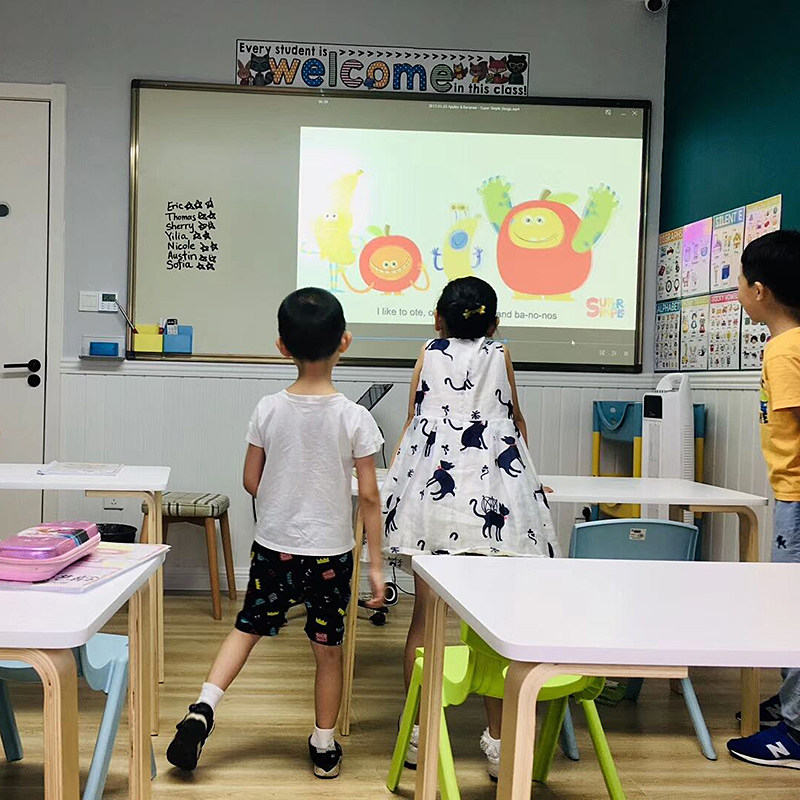 挂式白板可投影米黄板教学t可书写两用不反光磁性黑板教室哑光白