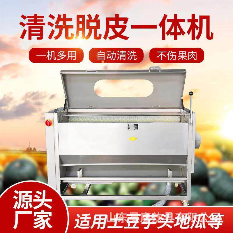 土豆清洗去皮机生姜红薯马铃薯胡萝卜黄精毛刷清洗脱皮机