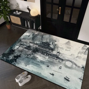 入户门地垫大门口进门家用门垫防滑丝圈耐脏脚垫可裁剪古风地毯
