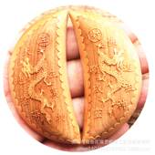 圣卦月牙圣杯桃木雕刻双龙圣杯半圆广东圣杯实木潮汕月亮型卦头