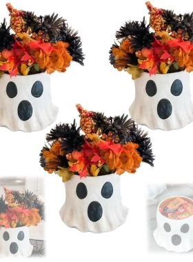 Mud Pie Per Mache Halloween Treat Buets万圣节糖果桶