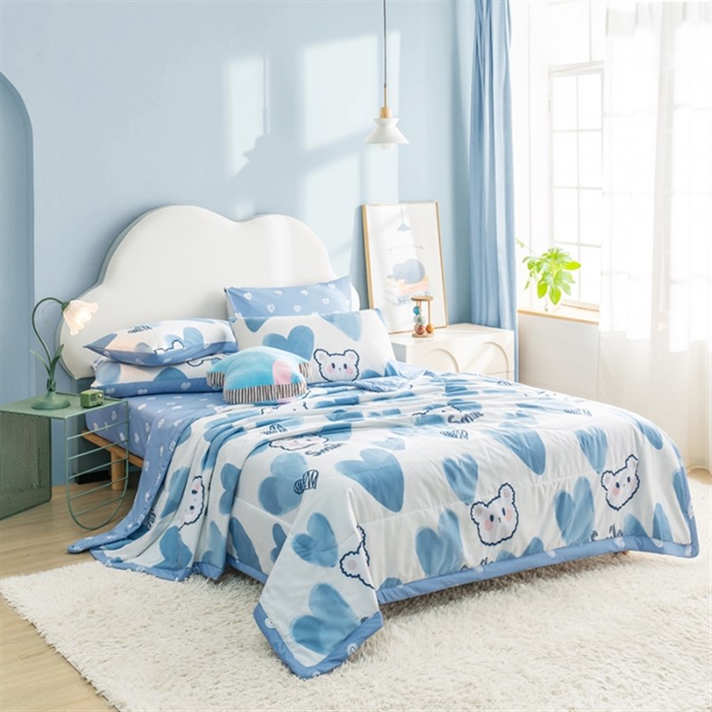 A类母婴级新款啵啵熊全棉儿童夏被可机洗夏被薄夏凉被