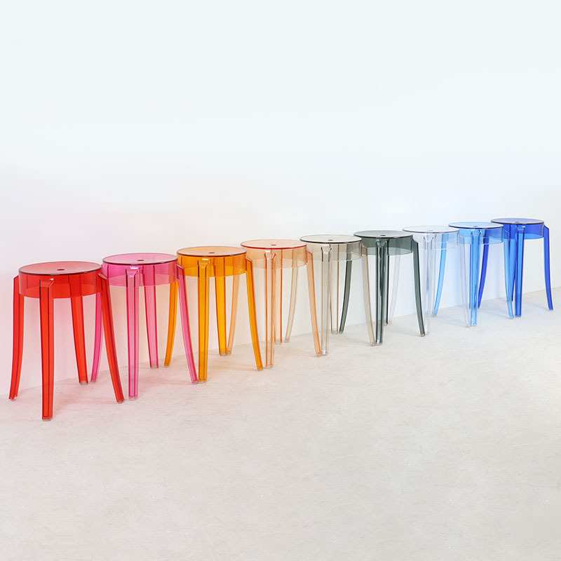 Ghost Stool魔鬼幽灵透明吧凳创意简约高脚圆吧台凳子酒吧亚克力